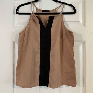 SHEIN Beige and Black Camisole Top